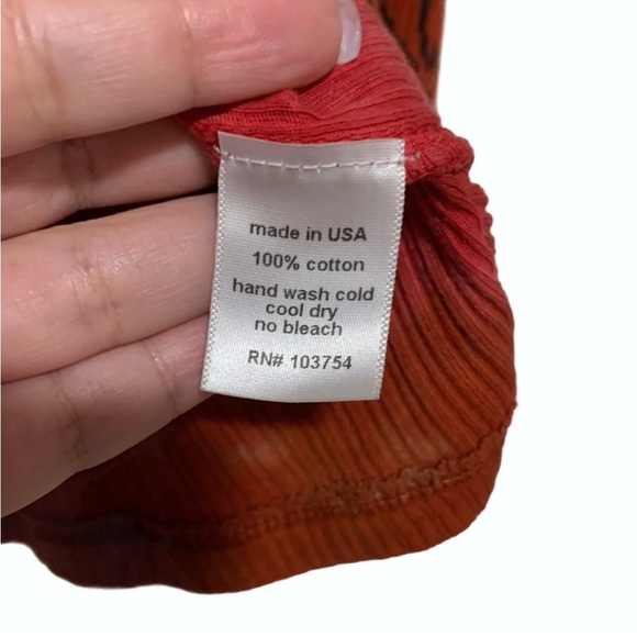 Lucy Activewear Long Sleeve Tie Dye Tee in Red XL - Picture 3 of 5